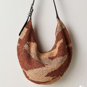 NWT Free People Santorini Straw Tote Bag